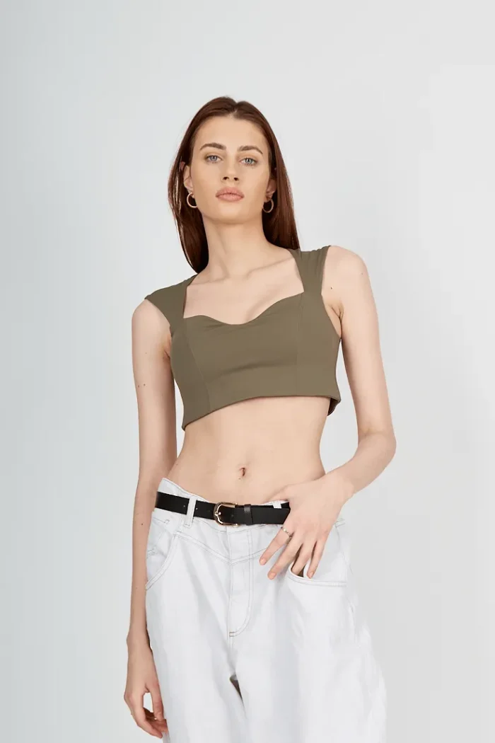 Connie Top Apparel Χακί - Image 2