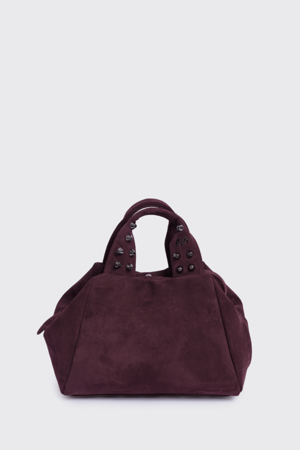 Bubble Bag Suede S Burgundy