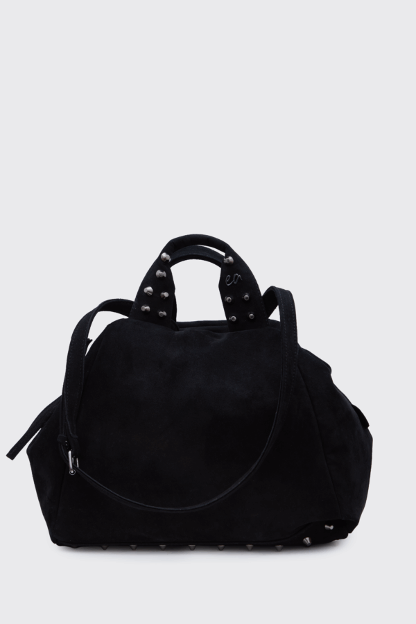Bubble Bag Suede L Black