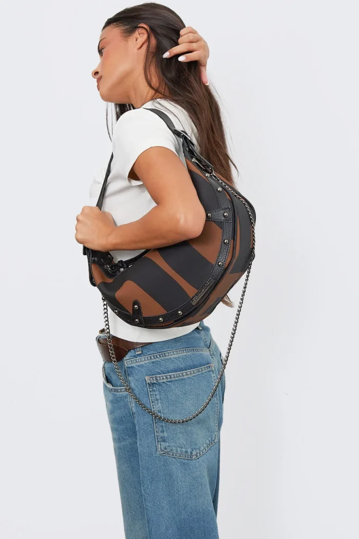 Hype Vegan Ea Logo Τσάντα Ώμου Καφέ - Image 2