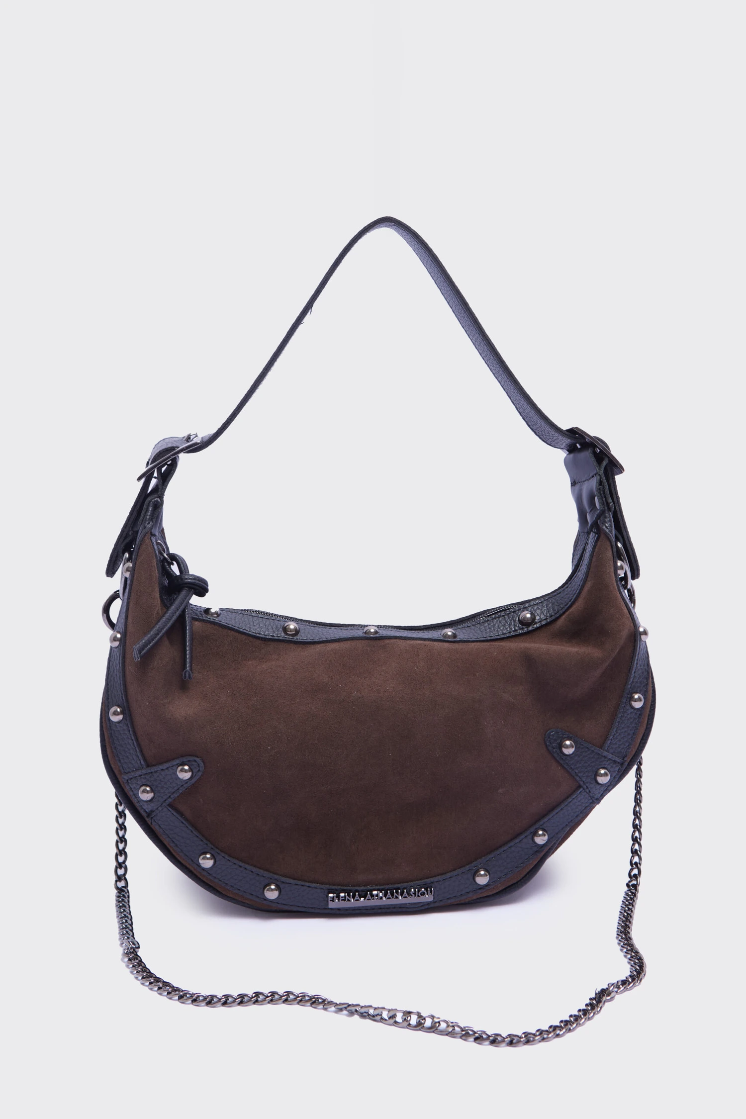Hype Suede Baguette bag Καφέ - Image 1