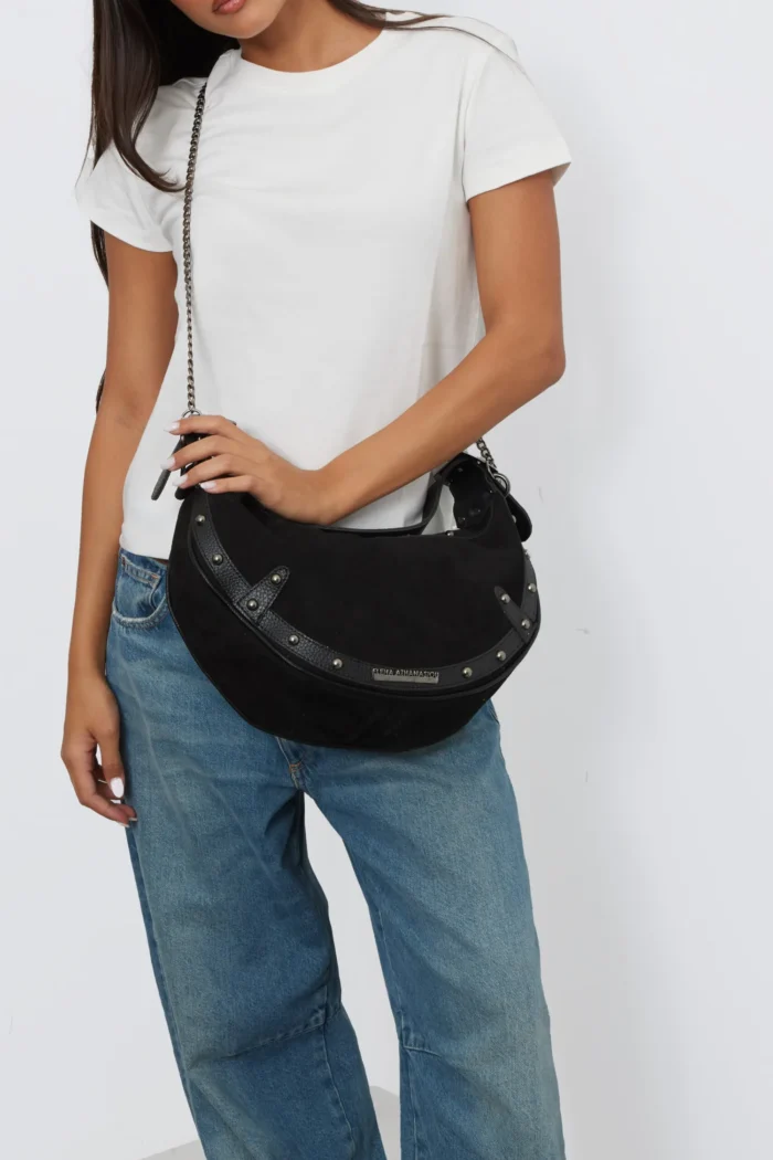 Hype Vegan Τσάντα Ώμου Μαύρη - Image 5