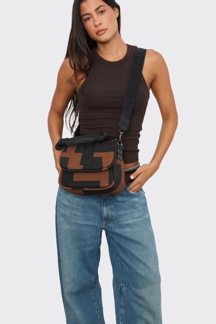 Messenger Combo Shoulder Bag S EA Logo Brown - Image 2