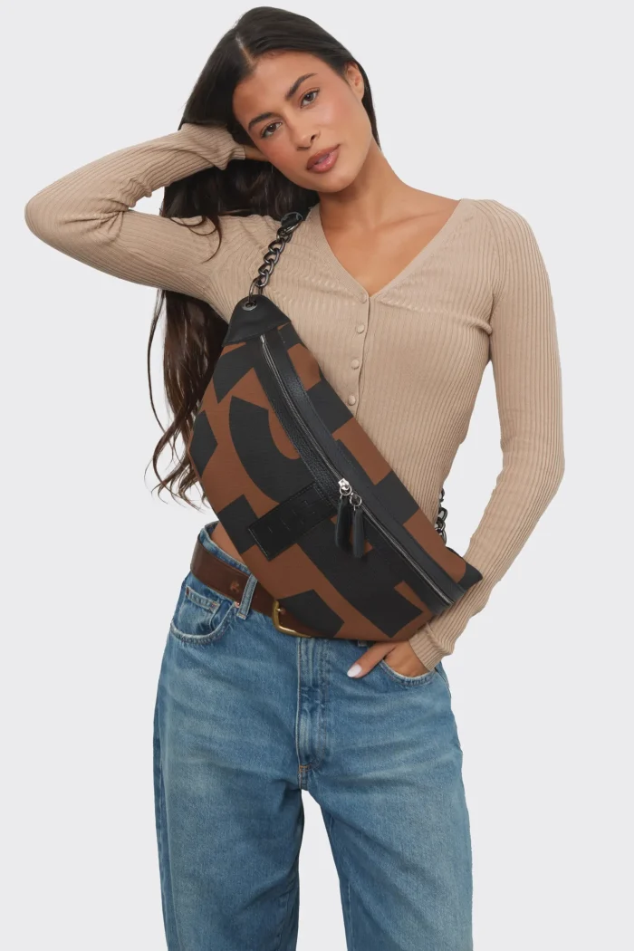 Body Bag Large Ea Logo  τσαντα Χιαστί Καφέ large - Image 4