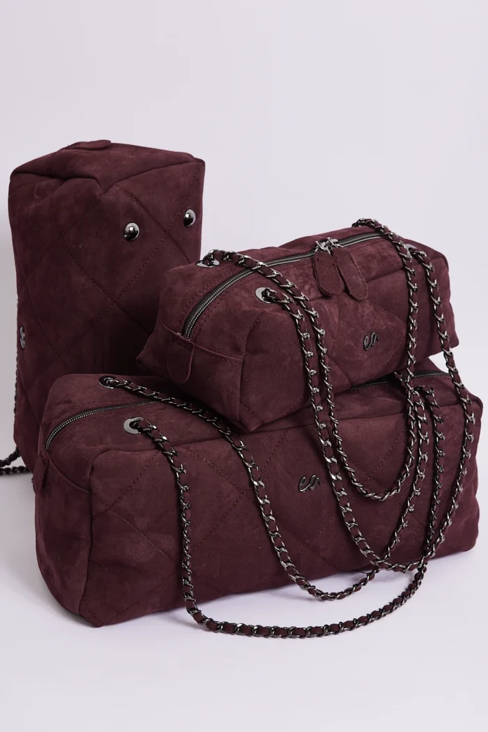 Silhouette Chain Τσάντα Ώμου Μπορντω Large - Image 5