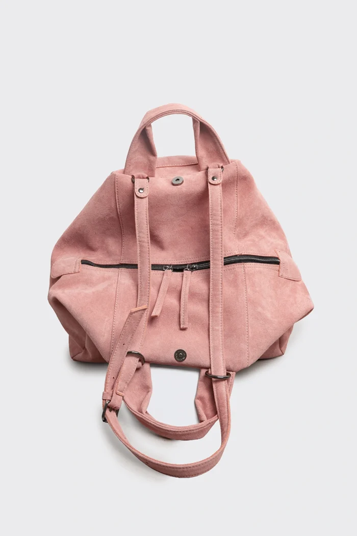 Bubble Bag Suede Τσάντα Χειρος Ροζ - Image 8