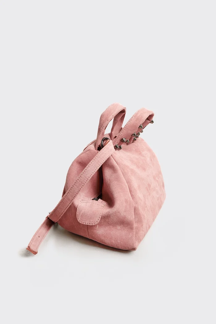 Bubble Bag Planet Suede Τσάντα Χειρος Ροζ Small - Image 2
