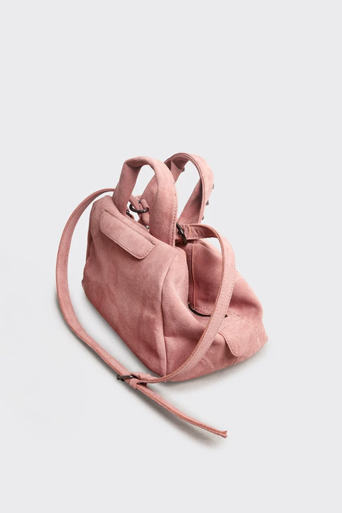 Bubble Bag Planet Suede Τσάντα Χειρος Ροζ Small - Image 4