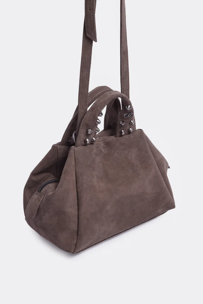 Bubble Bag Suede Τσάντα Χειρος Κακαο - Image 2