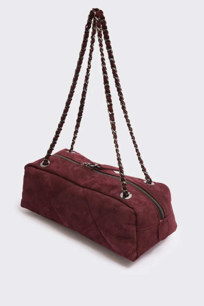 Silhouette Chain Τσάντα Ώμου Μπορντω Small - Image 4