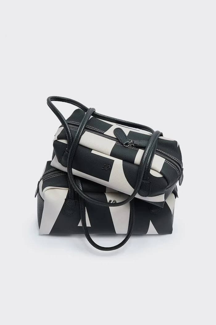 Silhouette Vegan Ea Logo Τσάντα Ώμου Μπεζ Large - Image 5