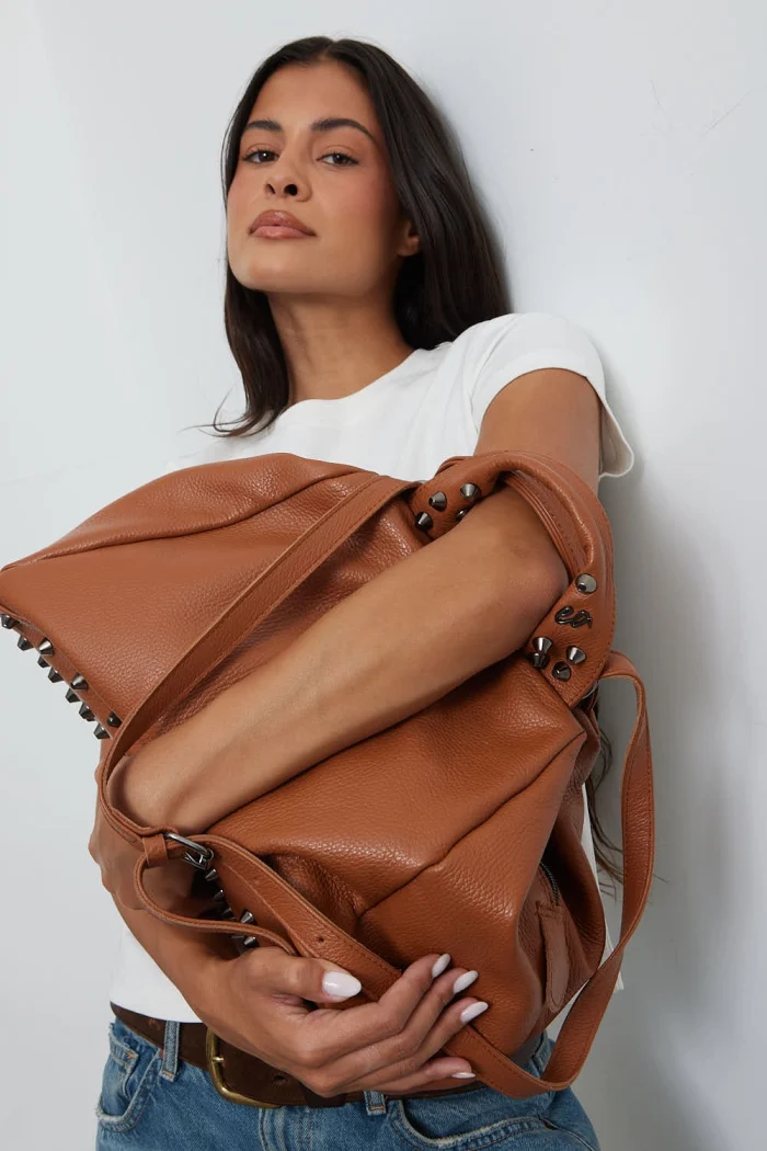 Bubble Bag Τσάντα Χειρος Κονιακ LARGE - Image 3