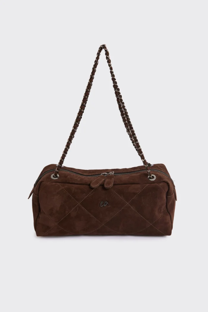 Silhouette Chain Τσάντα Ώμου Καφε Large - Image 4