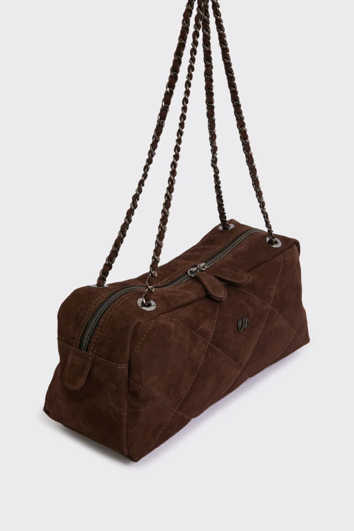 Silhouette Chain Τσάντα Ώμου Καφε Large - Image 3