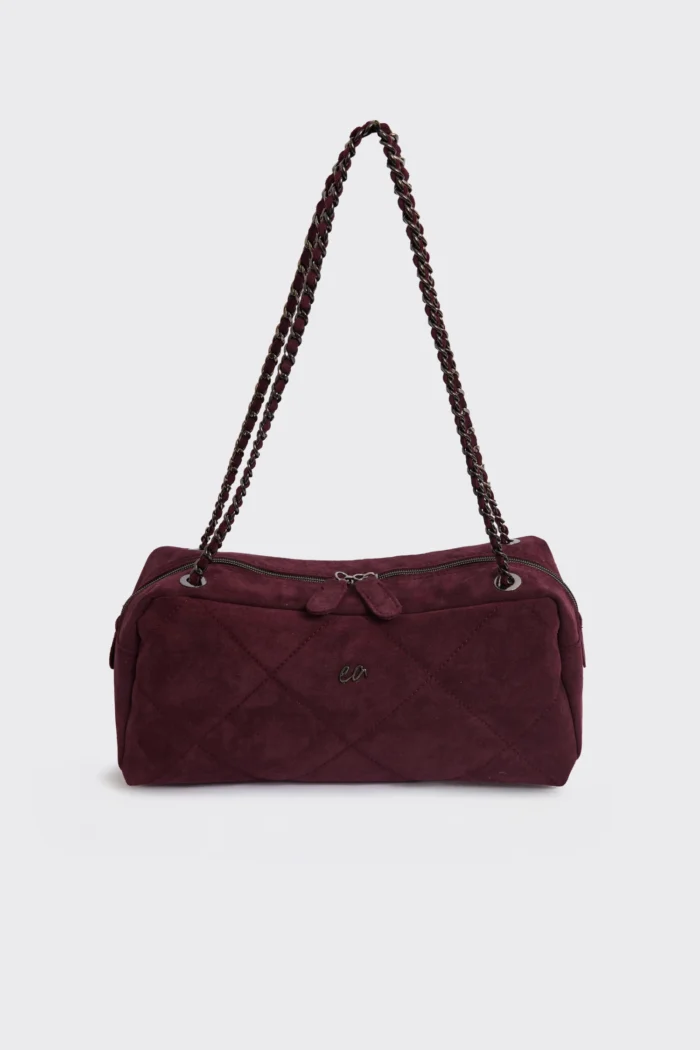 Silhouette Chain Τσάντα Ώμου Μπορντω Large - Image 2