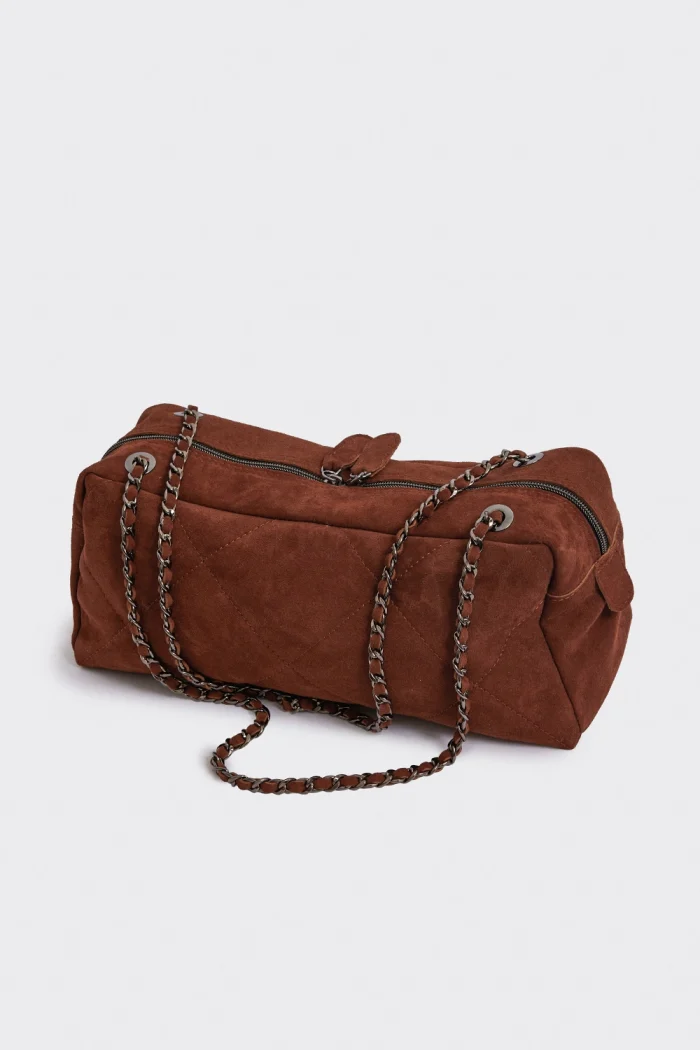 Silhouette Chain Τσάντα Ώμου Καμελ Large - Image 4