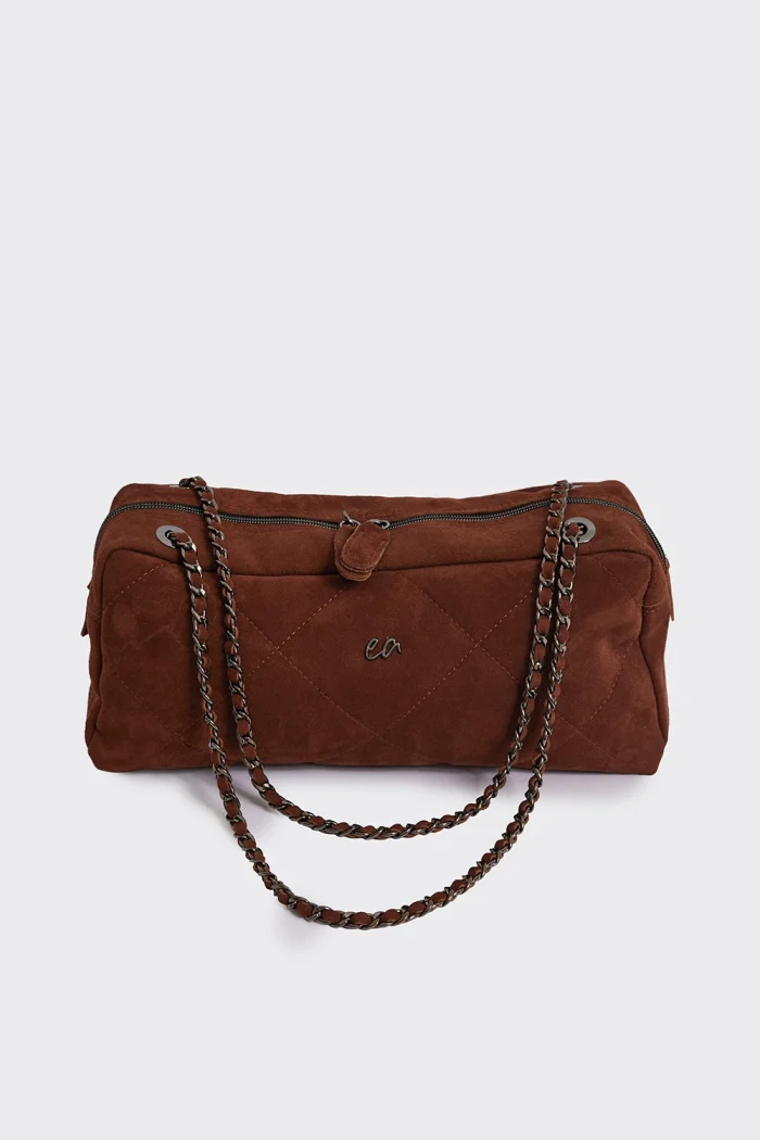 Silhouette Chain Τσάντα Ώμου Καμελ Large - Image 5