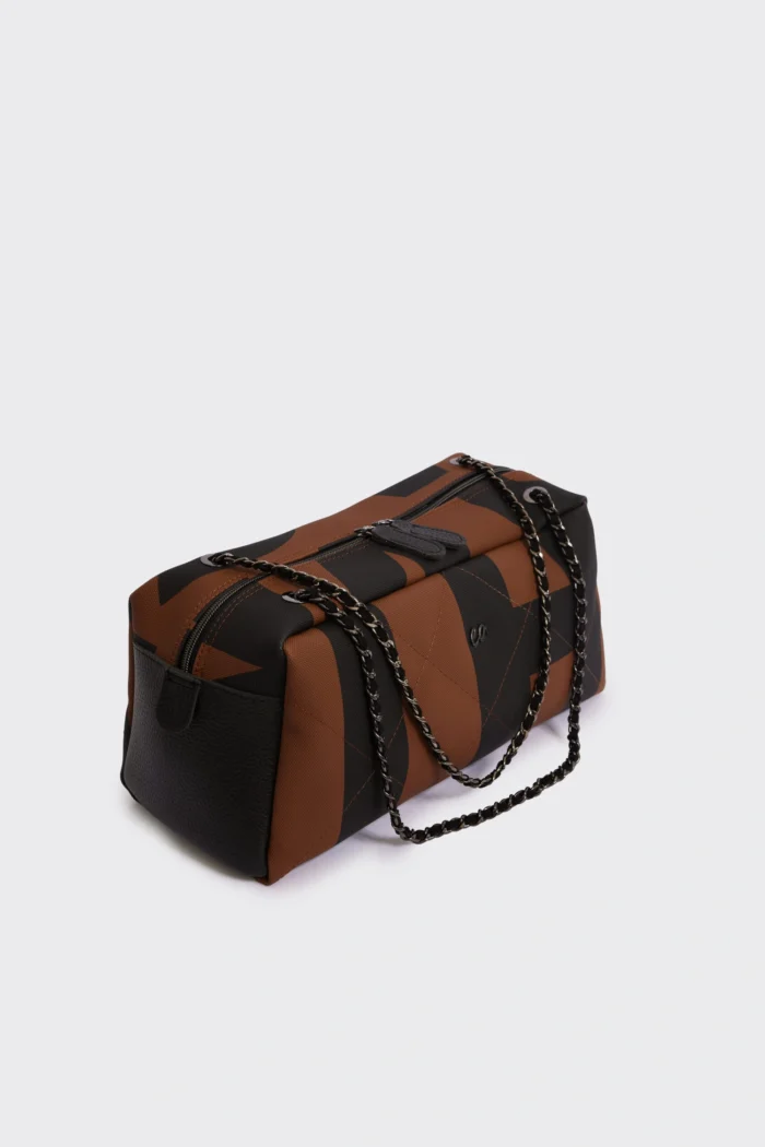 Silhouette Chain Τσάντα Ώμου Καφε Large - Image 2