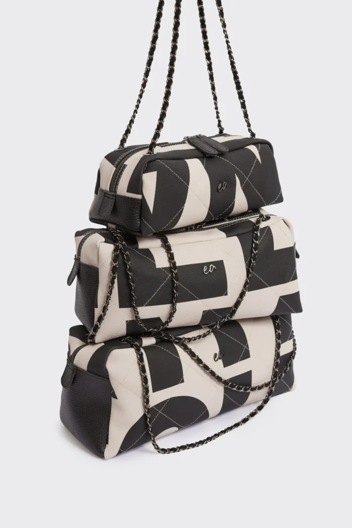 Silhouette Chain Τσάντα Ώμου Μπεζ Small - Image 2