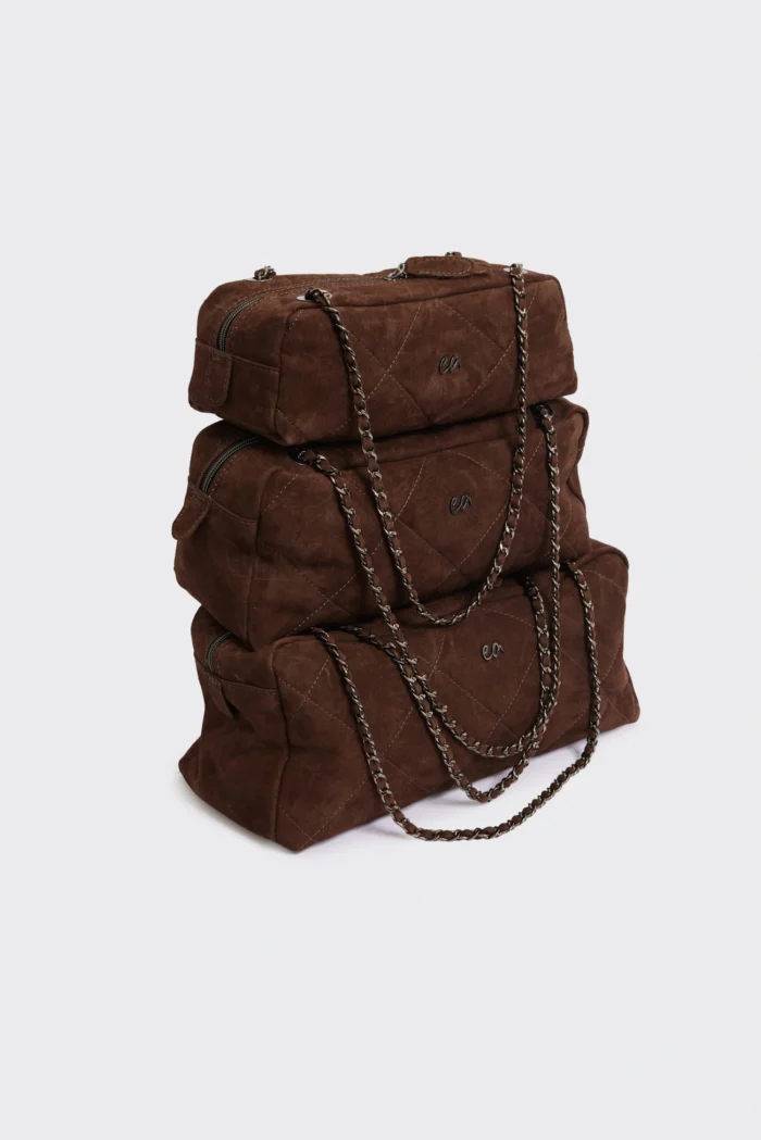 Silhouette Chain Τσάντα Ώμου Καφε Large - Image 6