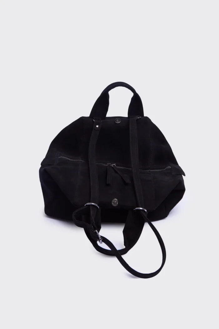 Bubble Bag Suede Τσάντα Χειρος Μαυρη - Image 3