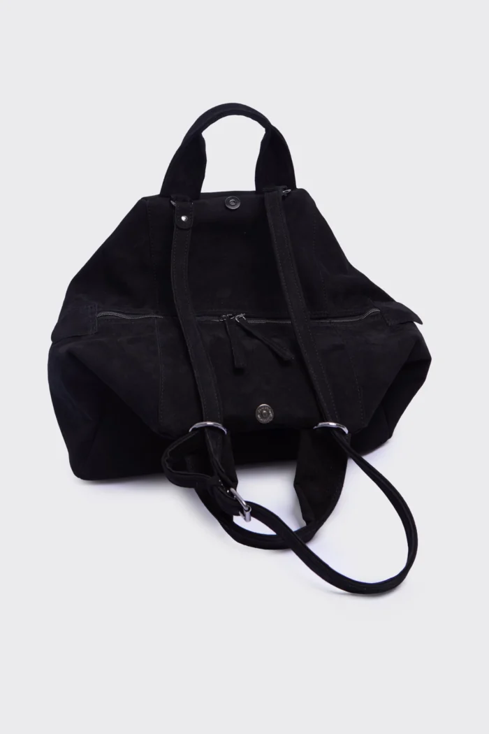 Bubble Bag Suede Τσάντα Χειρος Μαυρη - Image 3