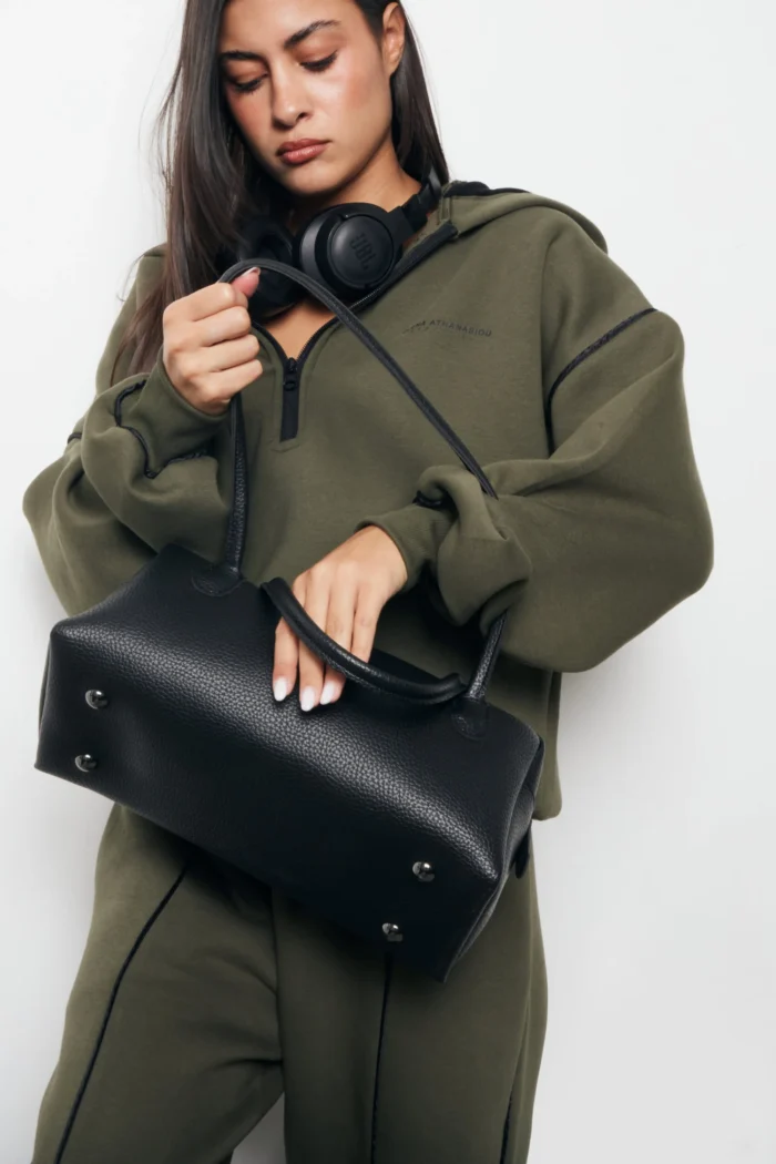 Silhouette Eco Τσάντα Ώμου Μαυρη Large - Image 4