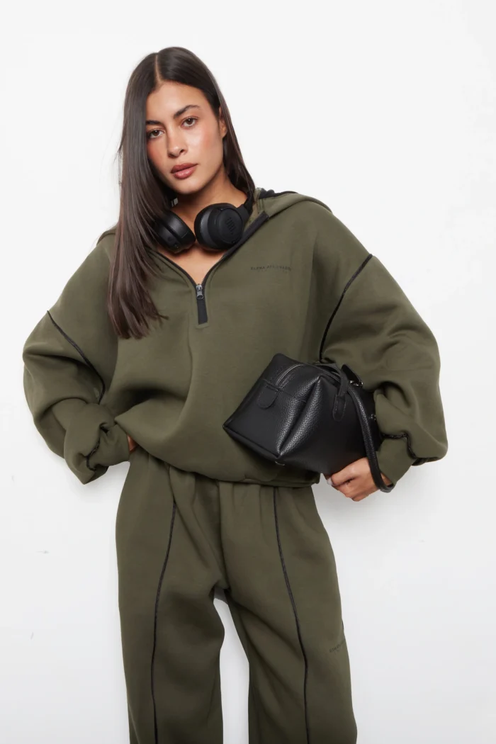Essential Hoodie Apparel Χακι - Image 4