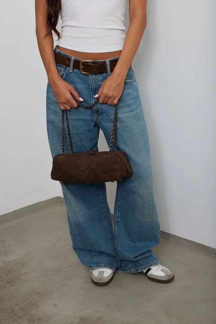 Silhouette Chain Τσάντα Ώμου Καφε Small - Image 2