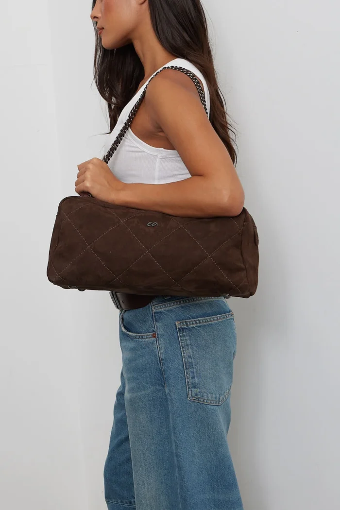 Silhouette Chain Τσάντα Ώμου Καφε Xl - Image 2