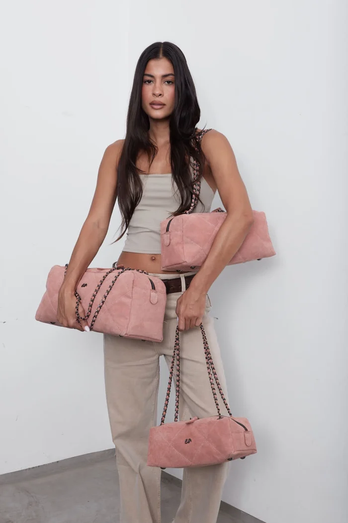 Silhouette Chain Τσάντα Ώμου Ροζ Large - Image 2