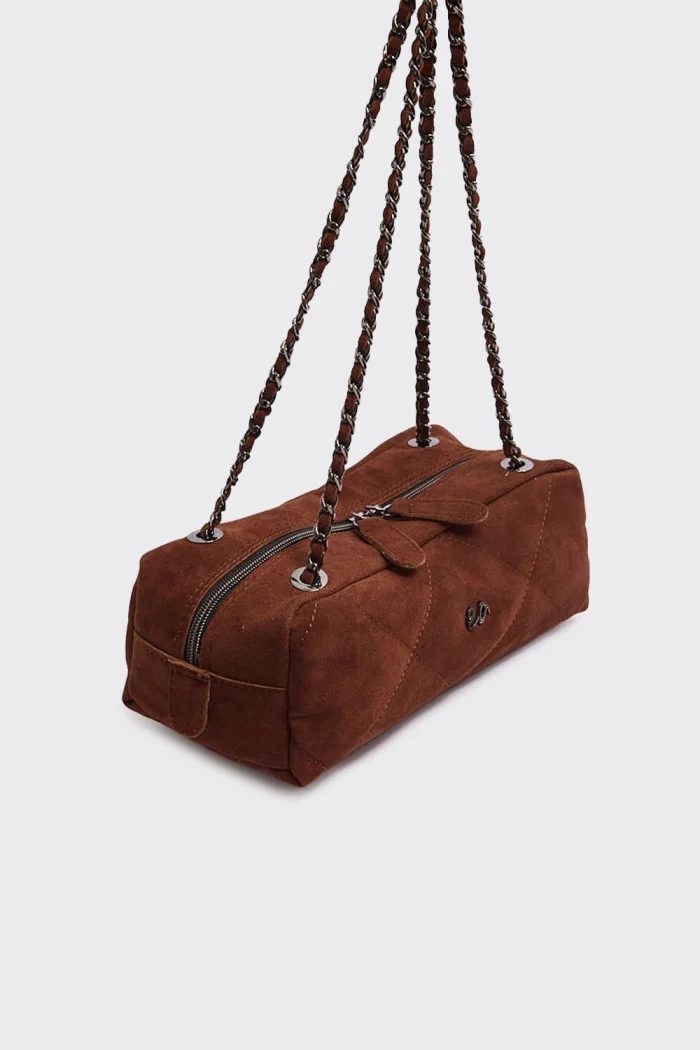 Silhouette Chain Τσάντα Ώμου Καμελ Small - Image 3