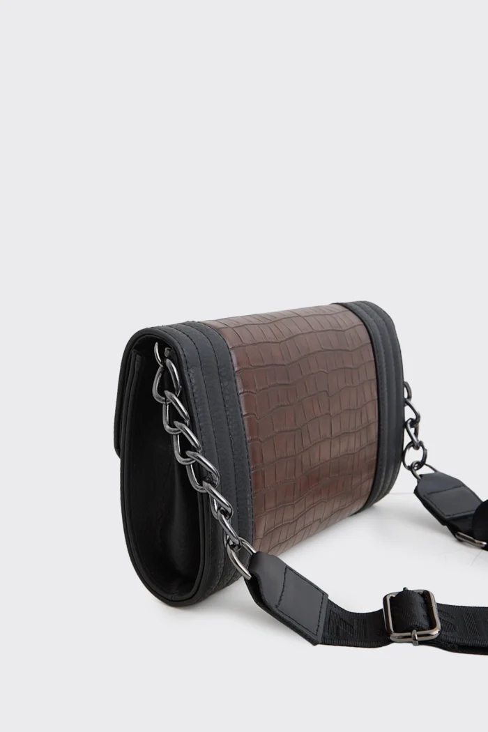 Streetline Croco Χιαστί Μαυρη - Image 4