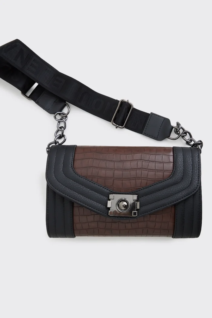 Streetline Croco Χιαστί Μαυρη - Image 3