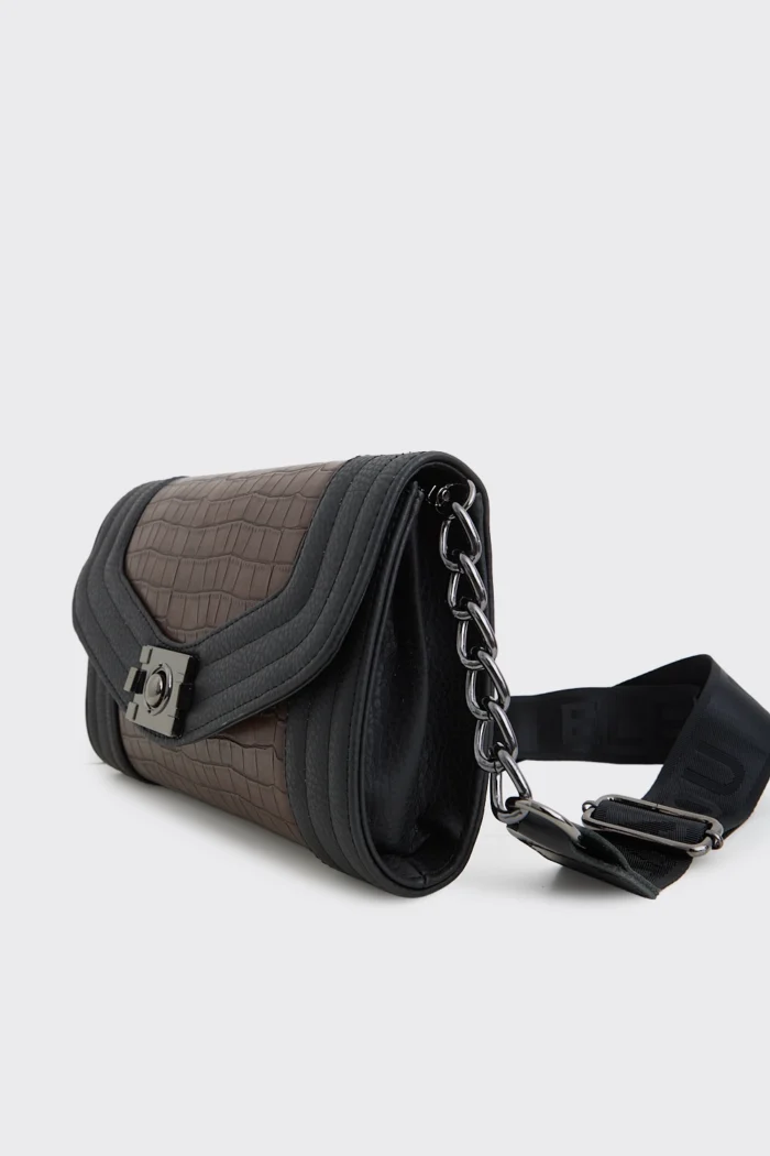 Streetline Croco Χιαστί Μαυρη - Image 2