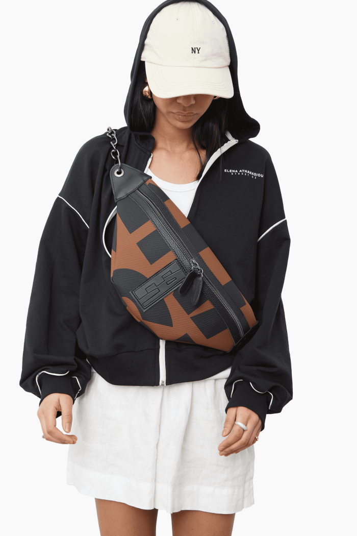 Body Bag EA Logo Τσάντα Χιαστί  Καφέ Small - Image 2