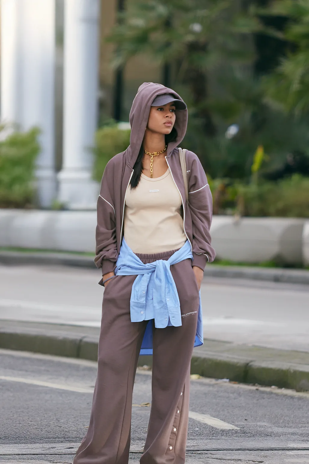 Essential Φόρμα Πάντελονι Κάμπανα APPAREL  Κακαο - Image 1