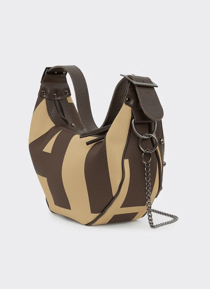 Hype Vegan Baguette EA Logo Τσάντα Ώμου Vanilla - Image 4