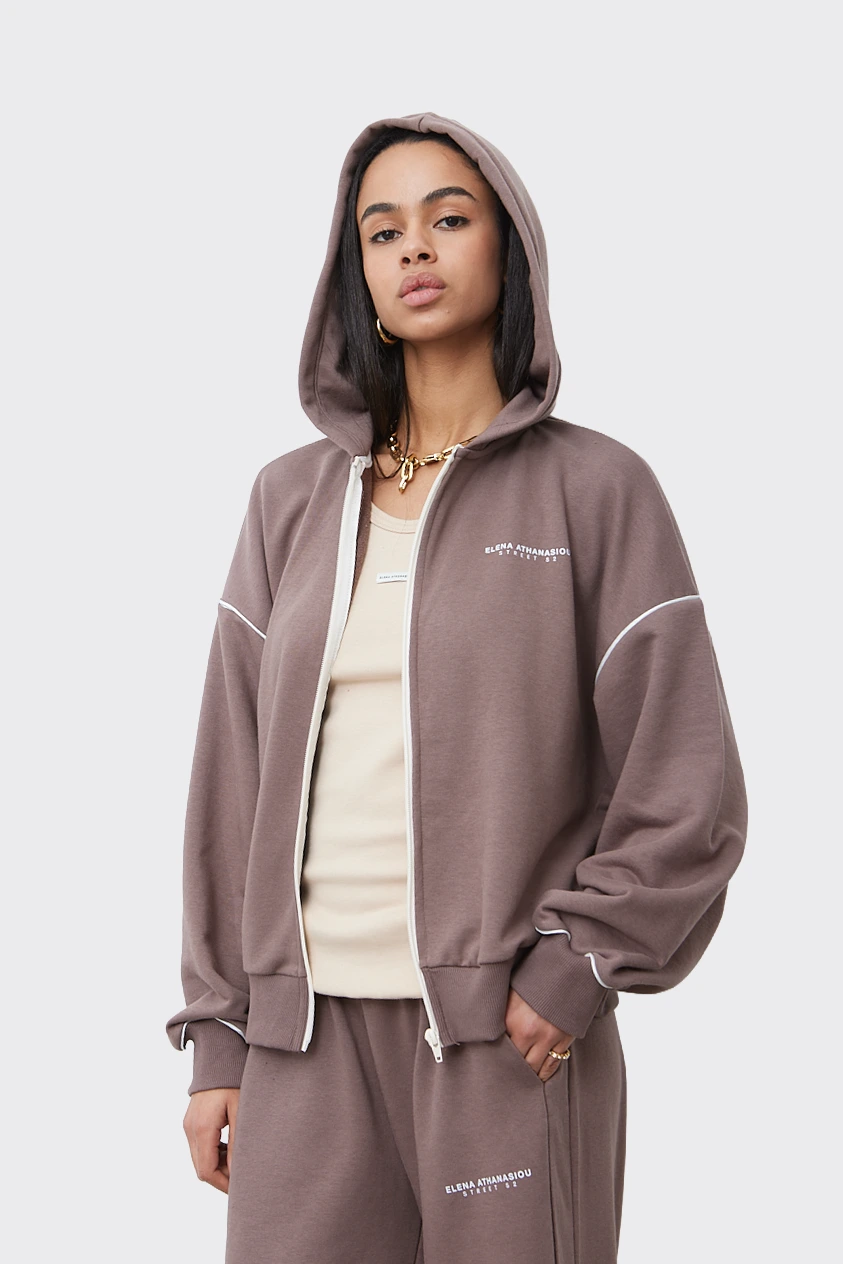 Essential Ζακέτα Με Κουκούλα APPAREL  Κακαο - Image 1