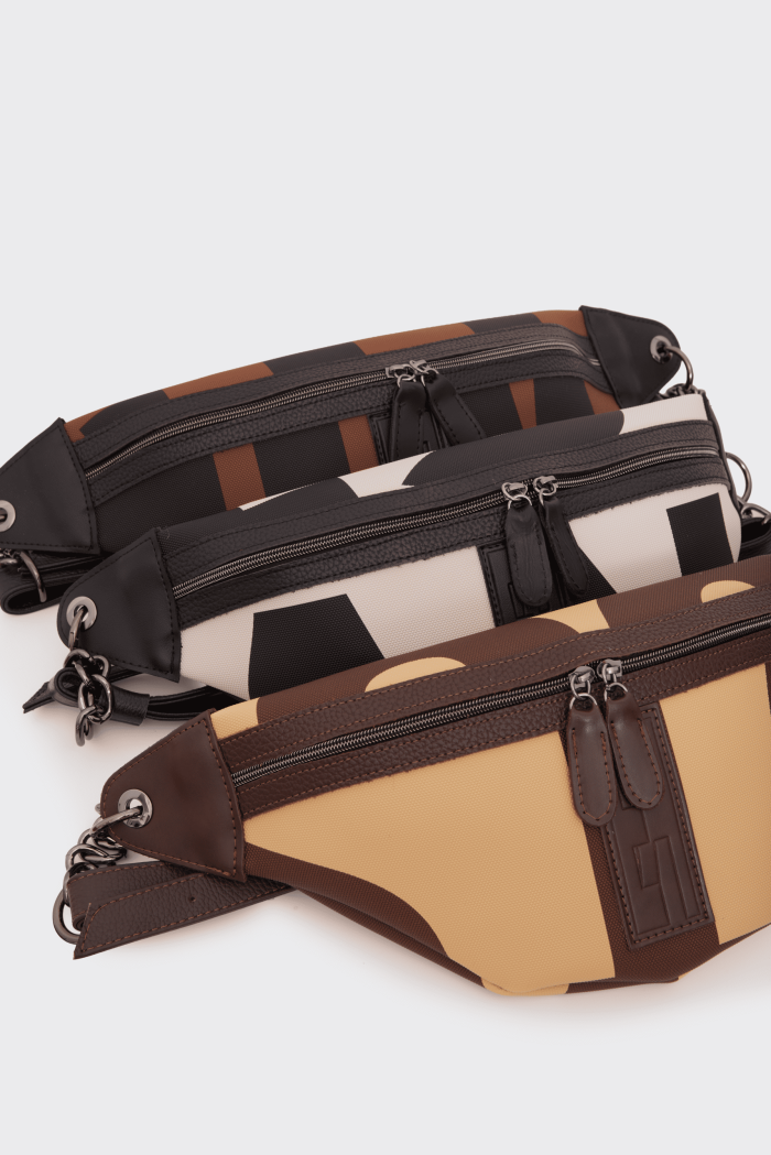 Body Bag EA Logo Τσάντα Χιαστί  Μπέζ Small - Image 5