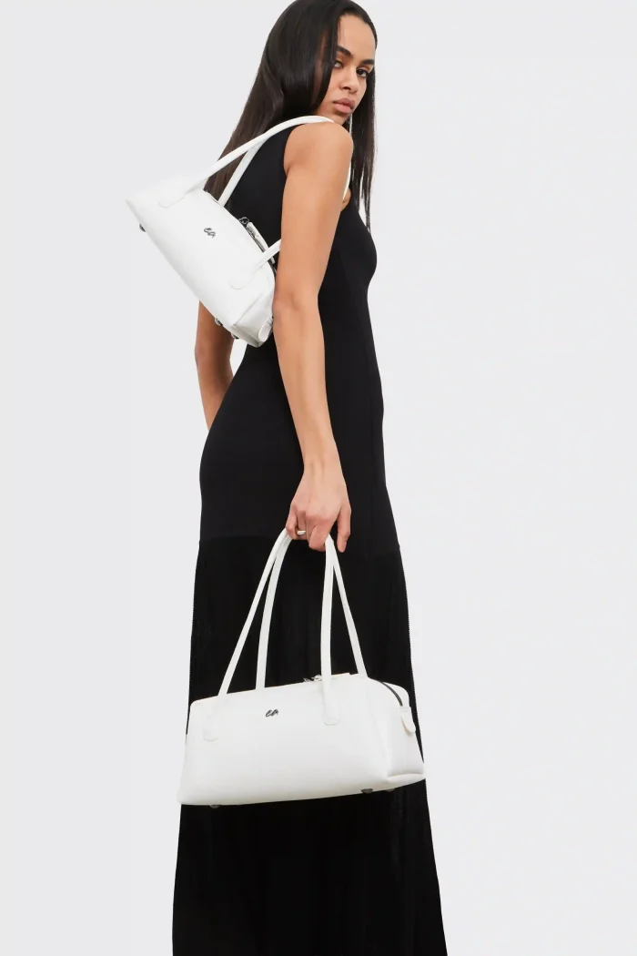 Silhouette Eco Τσαντα Ωμου Λευκή Large - Image 5