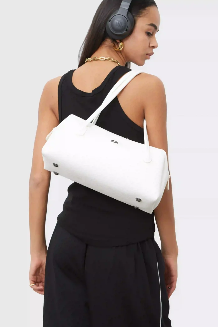 Silhouette Eco Τσαντα Ωμου Λευκή Large - Image 4