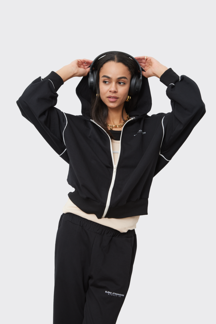 Essential Ζακέτα Με Κουκούλα APPAREL  Μαυρη - Image 2