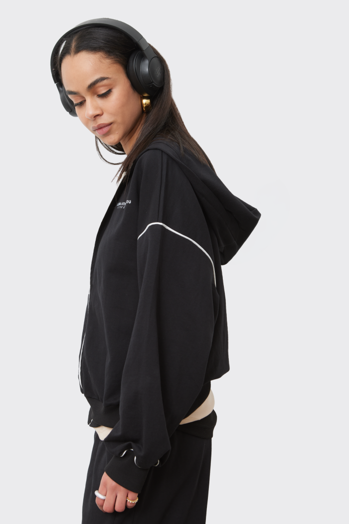 Essential Ζακέτα Με Κουκούλα APPAREL  Μαυρη - Image 4