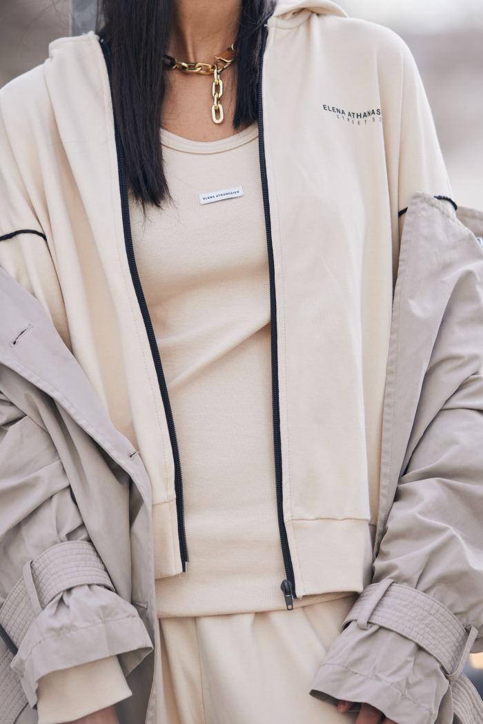 Essential Ζακέτα Με Κουκούλα Μπεζ - Image 2