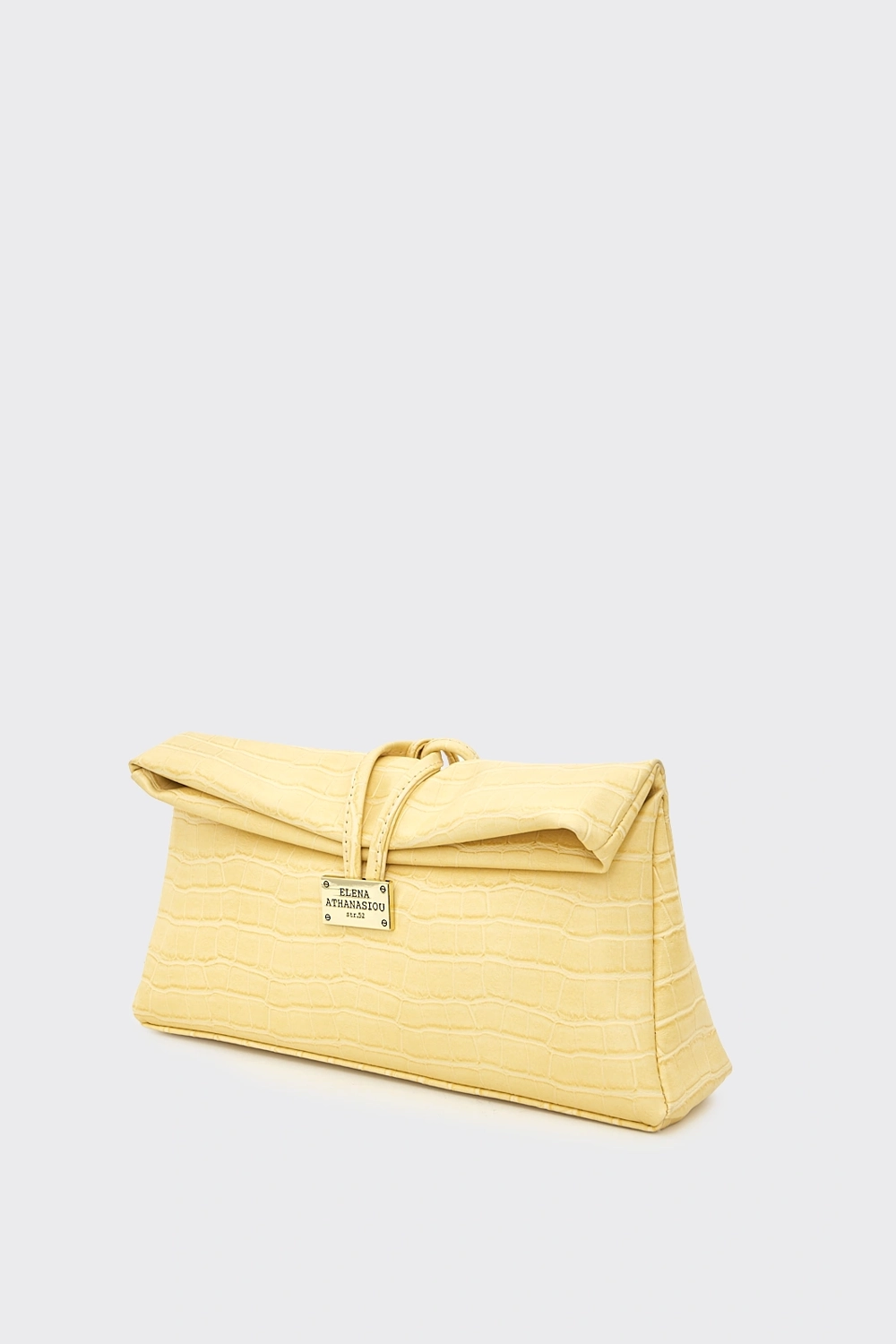 Lunchbag Downtown Croco Τσαντα Εξοδου Butter Yellow - Image 1