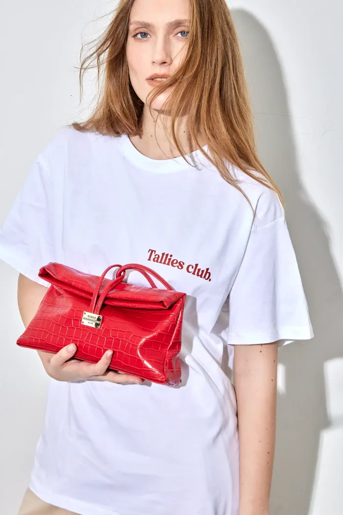 Lunchbag Downtown Croco Τσαντα Εξοδου Κοκκινη - Image 2