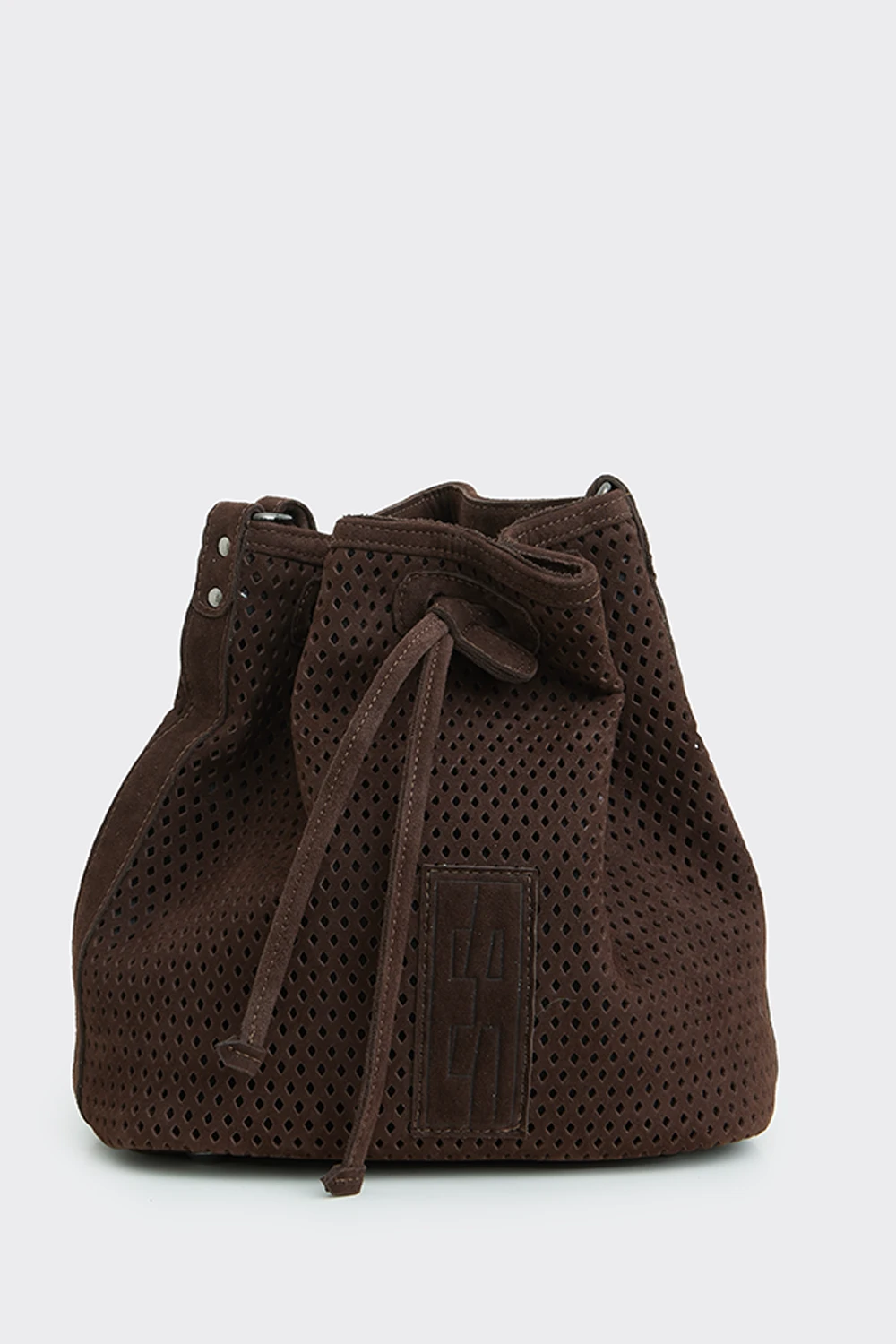 Net Planet Suede Pouch Bag Καφε - Image 1
