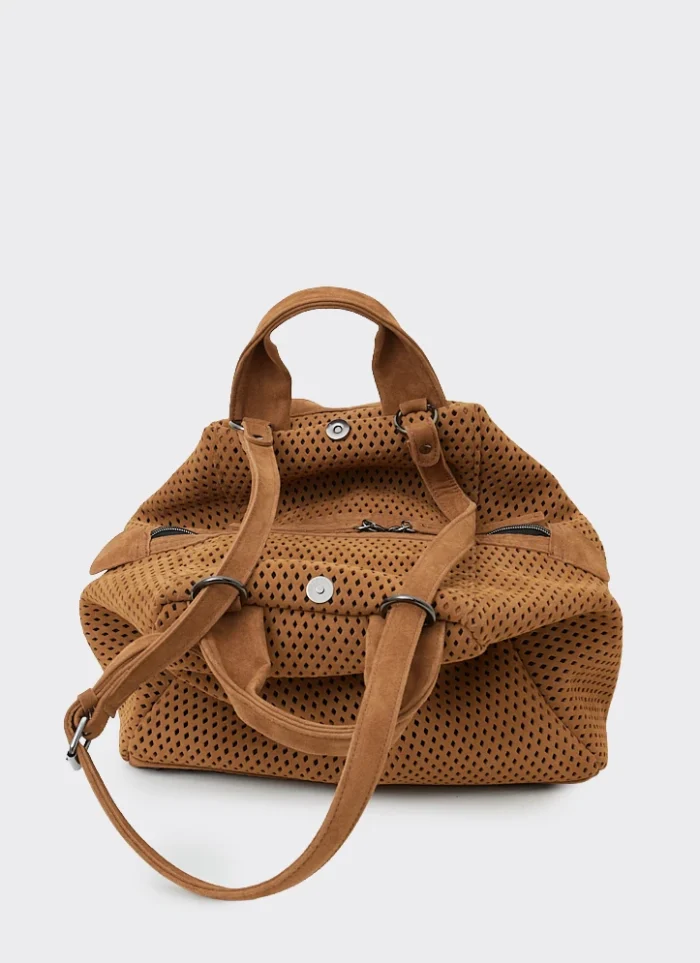 Bubble Bag Net Suede Τσαντα Χειρος Ταμπα Large - Image 4