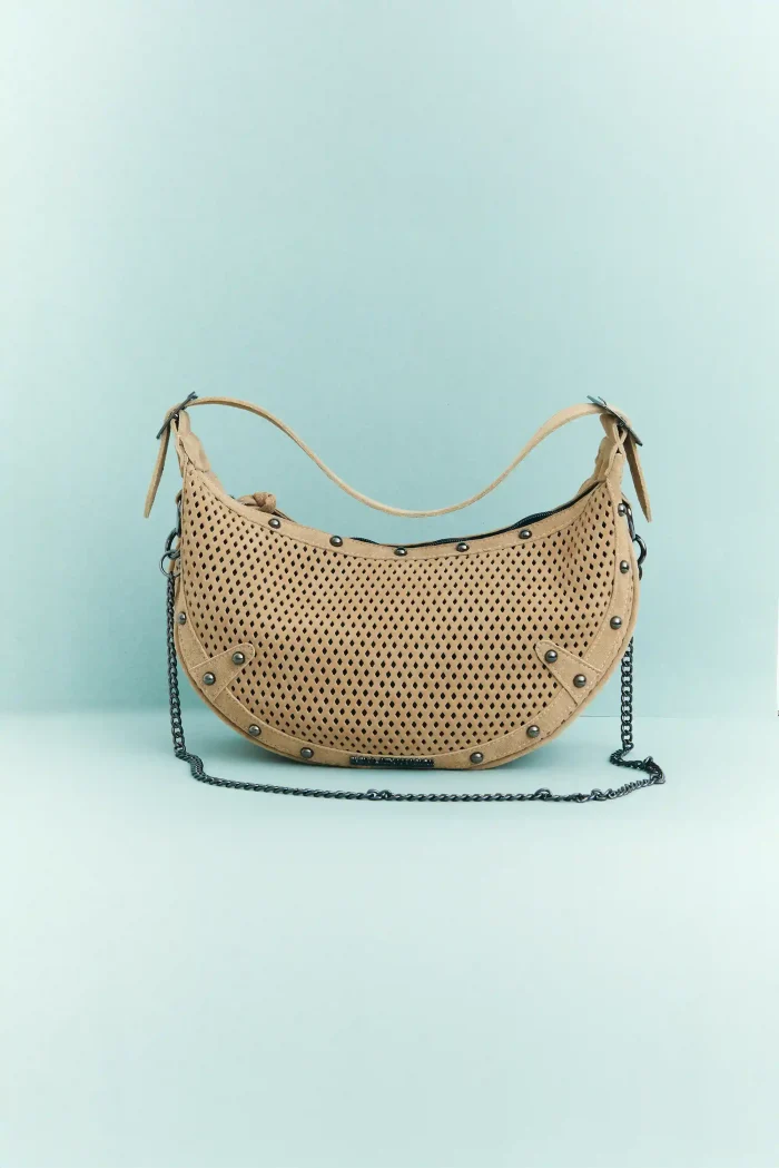 Hype Net Suede Baguette bagΤσαντα Ωμου Μπεζ - Image 2